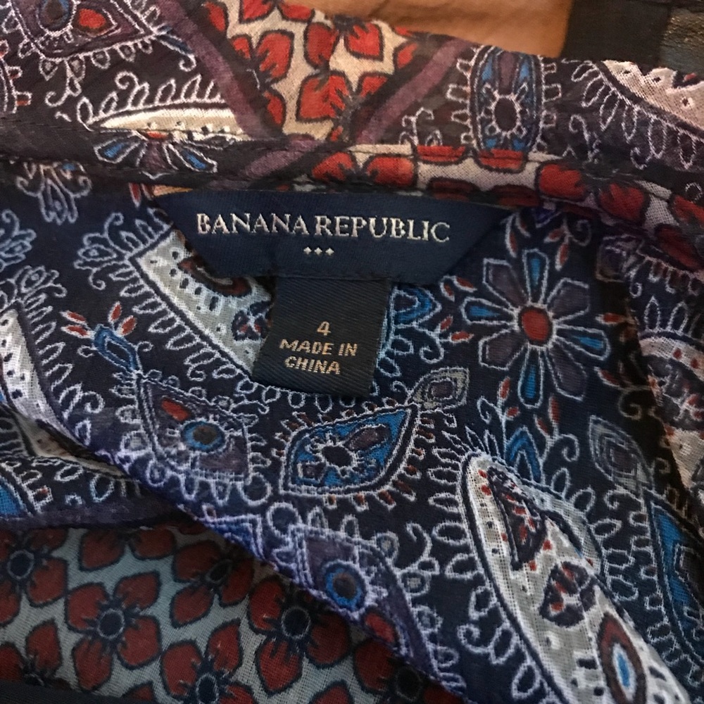 Banana Republic Boho Ruffle Dress Size 4 - Picture 8 of 8